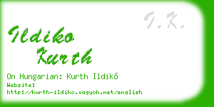 ildiko kurth business card